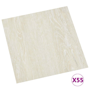 Cremeweiße PVC Bodenplanken, 5.11 m²