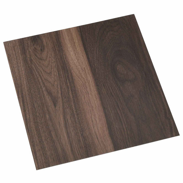 Dunkelbraune PVC Bodenplatten, 55 Stk. (5,11 m²)
