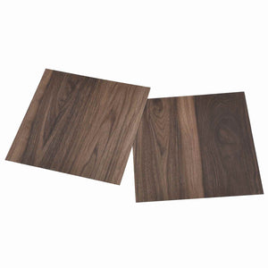 Dunkelbraune PVC Bodenplatten, 55 Stk. (5,11 m²)