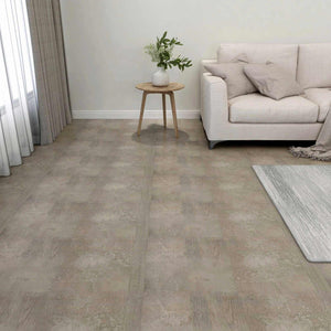 vidaXL Flooring Planks 5.11 m² 55 pcs PVC Dark Brown and Grey
