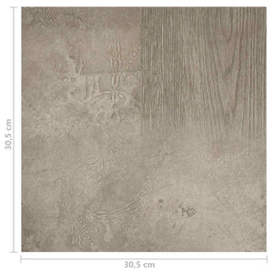 vidaXL Flooring Planks 5.11 m² 55 pcs PVC Dark Brown and Grey
