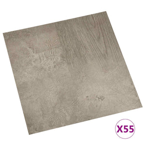 vidaXL Flooring Planks 5.11 m² 55 pcs PVC Dark Brown and Grey