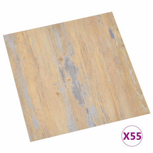 vidaXL Flooring Planks 5.11 m² 55 pcs PVC Brown and Grey
