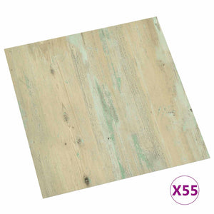 vidaXL Flooring Planks 5.11 m² 55 pcs PVC White and Light Brown