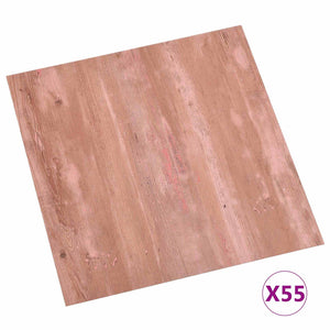 vidaXL Floor Tiles 55 pcs Red 5.11 m² PVC
