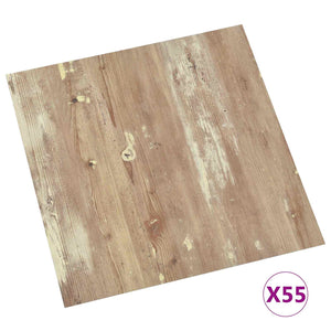 vidaXL Flooring Planks 5.11 m² 55 pcs PVC Cream and Light Brown