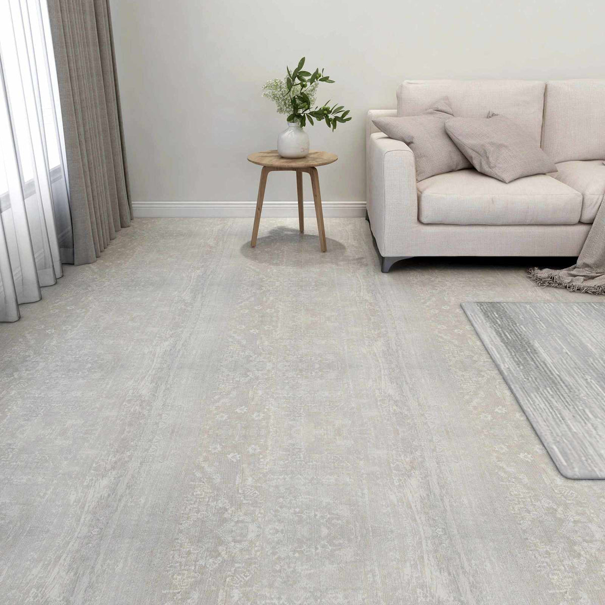 vidaXL Flooring Planks 5.11 m² 55 pcs PVC White and Wood