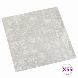 vidaXL Flooring Planks 5.11 m² 55 pcs PVC White and Wood