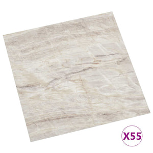 vidaXL Floor Planks 5.11 m² 55 pcs PVC Brown and Beige