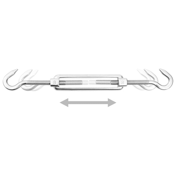 vidaXL 12-Piece Sun Shade Sail Accessory Set Stainless Steel
