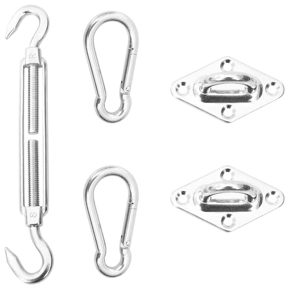 vidaXL 5-piece Sun Shade Sail Fixing Kit Stainless Steel