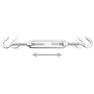 vidaXL 5-piece Sun Shade Sail Fixing Kit Stainless Steel