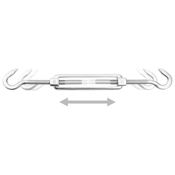 vidaXL 5-piece Sun Shade Sail Fixing Kit Stainless Steel