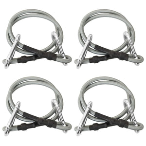 vidaXL Ropes with Carabiner 4 pcs. Rubber