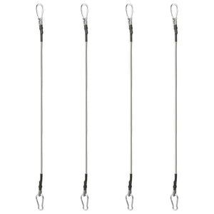 vidaXL Ropes with Carabiner 4 pcs. Rubber