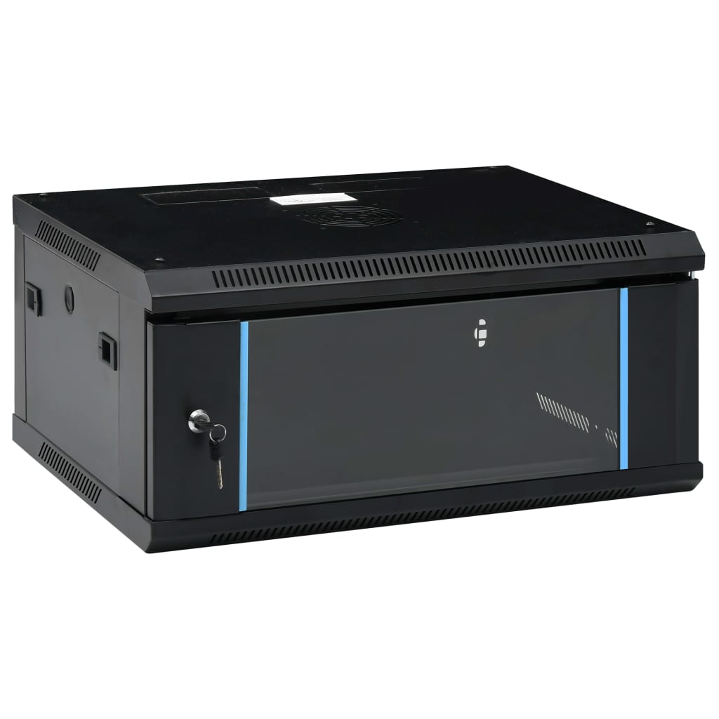 vidaXL 4U Network Cabinet Wall Mount 19" IP20 600x450x285 mm