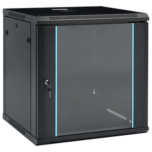 vidaXL 12U Wall-Mounted Network Cabinet 19" IP20 600x600x640 mm