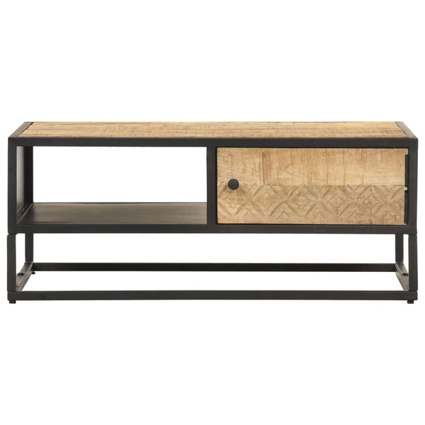 Couchtisch Mangoholz mit Tür 90x55 cm