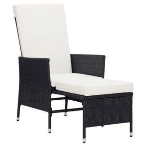 vidaXL 2-Piece Garden Lounge Set with Cushions Poly Rattan Black
