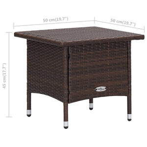 vidaXL 2-Piece Garden Lounge Set with Cushions Poly Rattan Brown