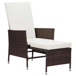 vidaXL 2-Piece Garden Lounge Set with Cushions Poly Rattan Brown