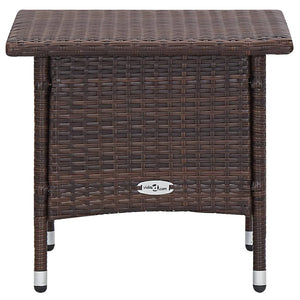 vidaXL 2-Piece Garden Lounge Set with Cushions Poly Rattan Brown