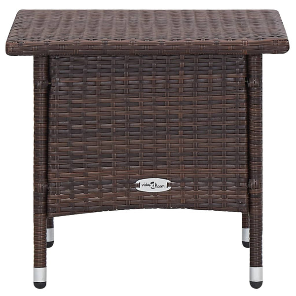 vidaXL 2-Piece Garden Lounge Set with Cushions Poly Rattan Brown