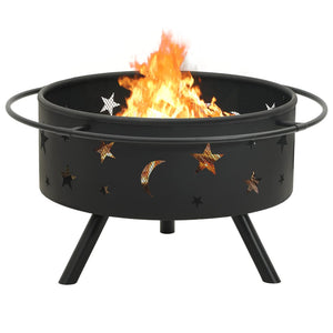 Feuerstelle mit Schürhaken 76 cm XXL Stahl