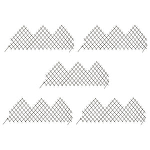 Garten-Rankzaun 5 Stk. 170x75 cm Weide