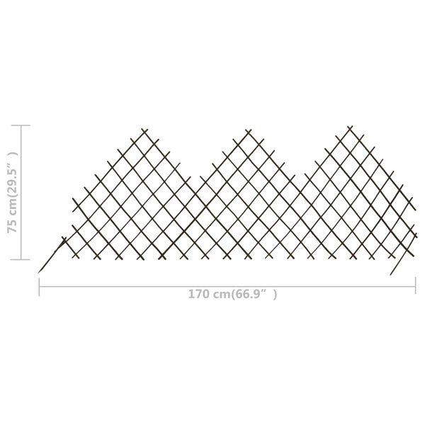 Garten-Rankzaun 5 Stk. 170x75 cm Weide