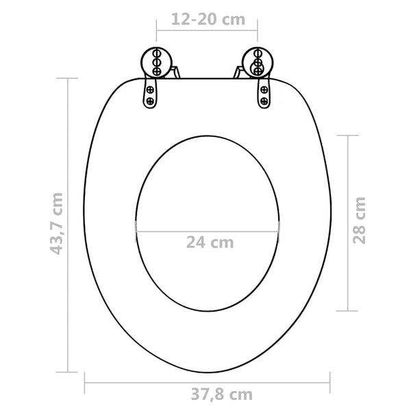 vidaXL Toilet Seats with Lid 2 pcs MDF Green Waterdrop Design