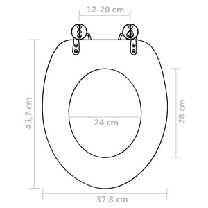 vidaXL Toilet Seats Soft Close Lid 2 pcs. MDF Flamingo Design