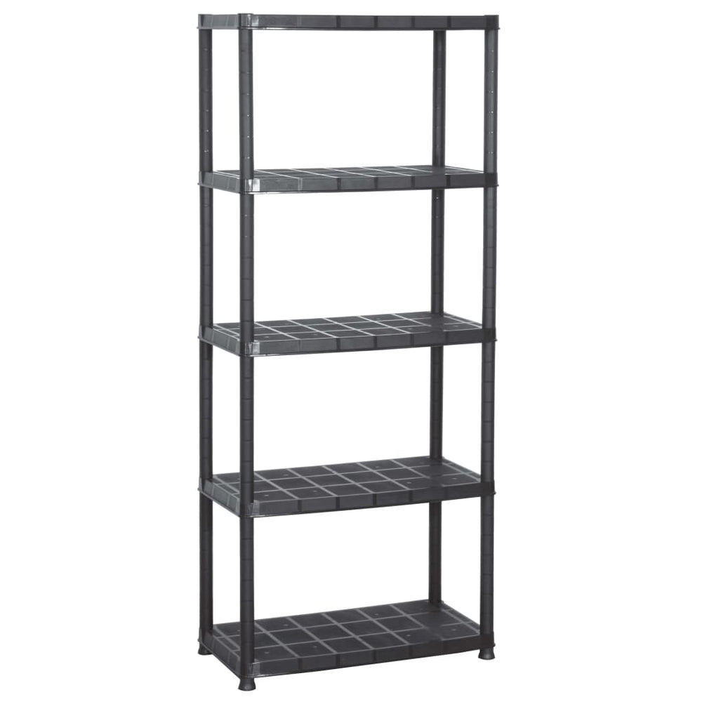 vidaXL Storage Rack 5-Tier Black 71x38x170 cm Plastic