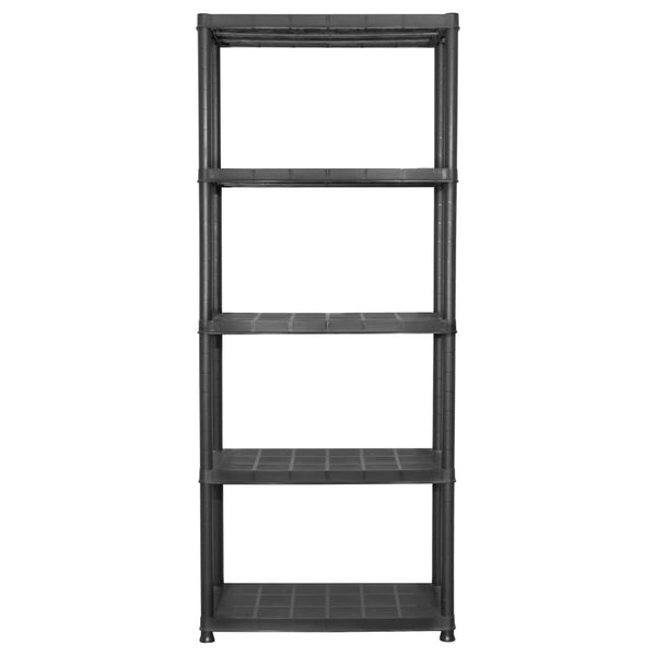 vidaXL Storage Rack 5-Tier Black 71x38x170 cm Plastic