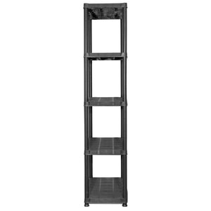 vidaXL Storage Rack 5-Tier Black 71x38x170 cm Plastic