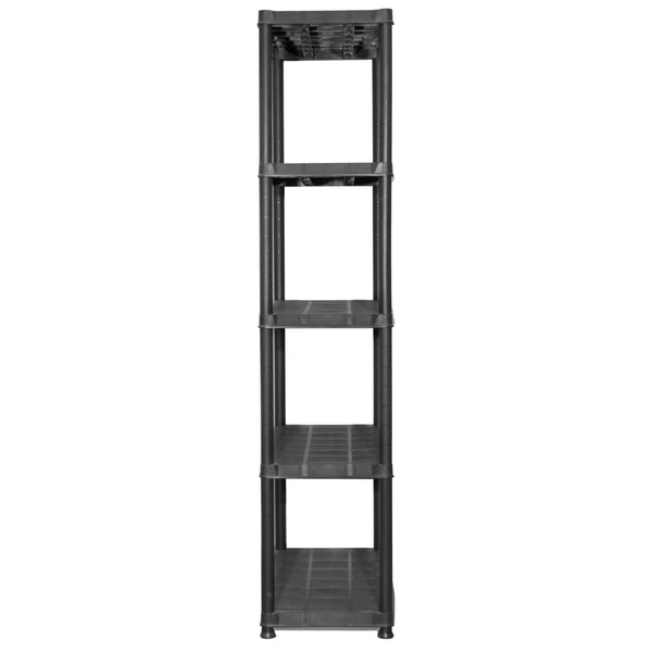 vidaXL Storage Rack 5-Tier Black 71x38x170 cm Plastic