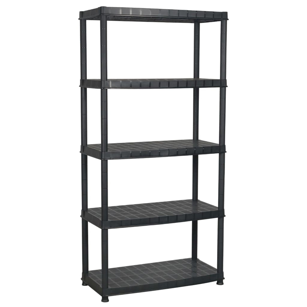vidaXL Storage Rack 5-Tier Black 85x40x185 cm Plastic
