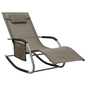 vidaXL Sun Loungers 2 pcs. Textilene Taupe and Grey