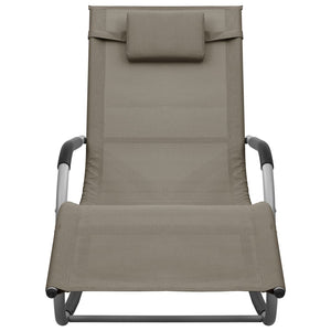 vidaXL Sun Loungers 2 pcs. Textilene Taupe and Grey