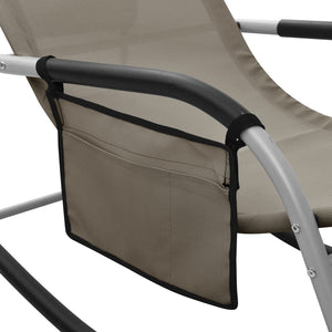 vidaXL Sun Loungers 2 pcs. Textilene Taupe and Grey