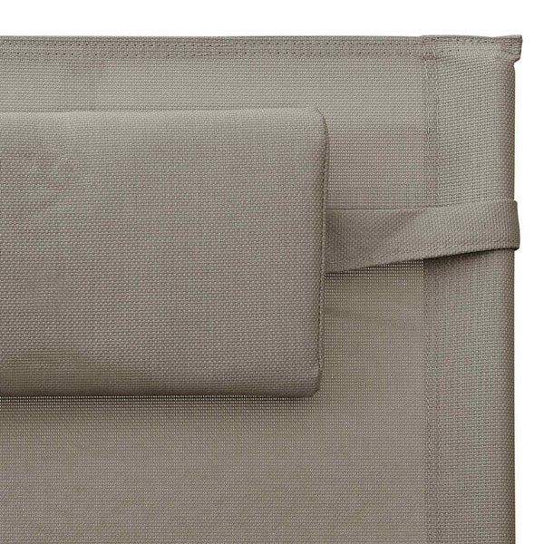 vidaXL Sun Loungers 2 pcs. Textilene Taupe and Grey