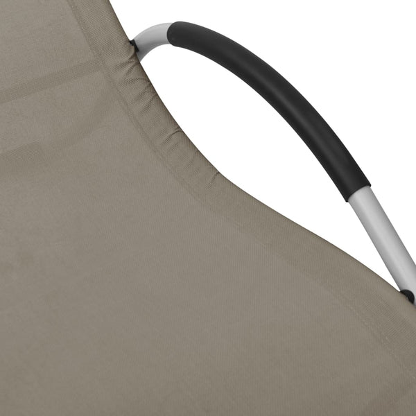 vidaXL Sun Loungers Textilene 2 pcs. Taupe and Gray