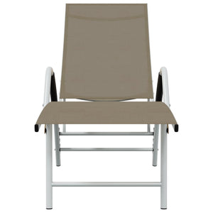vidaXL Sun Lounger Textilene and Aluminum Taupe