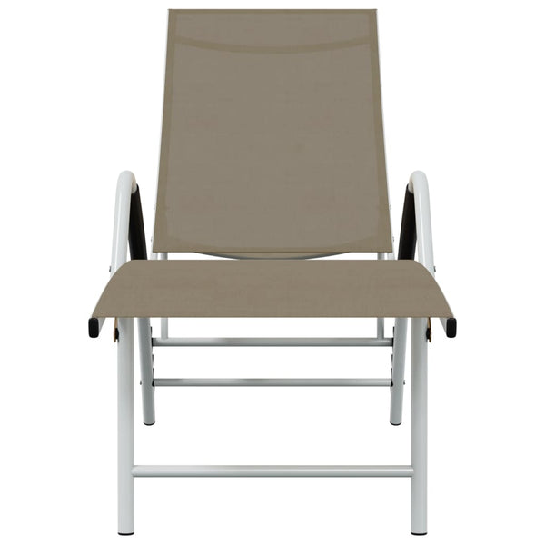 vidaXL Sun Lounger Textilene and Aluminum Taupe