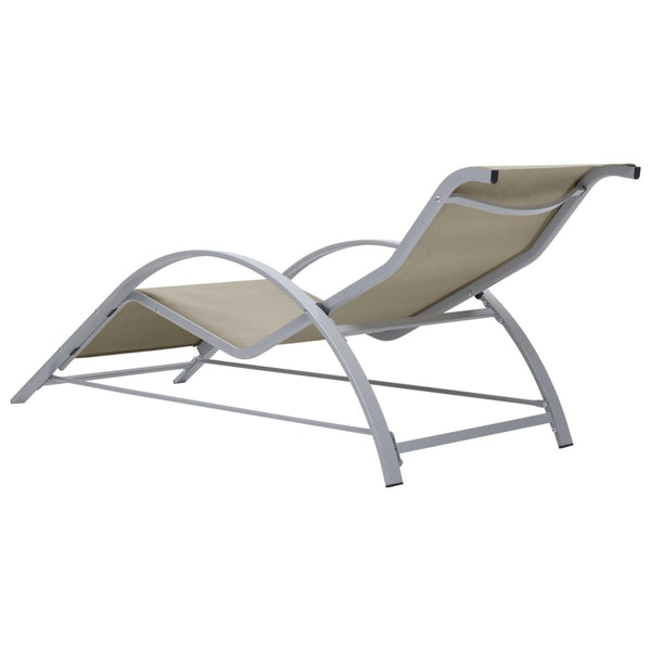 Sonnenliege Textilene und Aluminium Creme