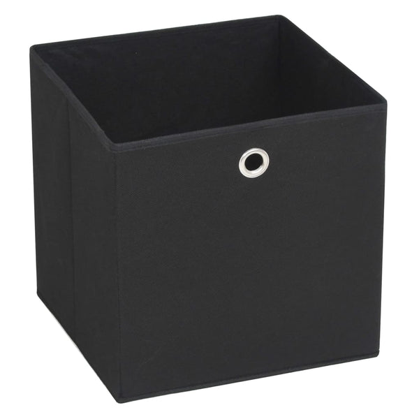 vidaXL Storage Boxes 4 pcs. Non-Woven Fabric 28x28x28 cm Black