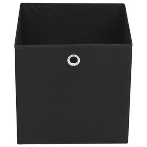 vidaXL Storage Boxes 4 pcs. Non-Woven Fabric 28x28x28 cm Black