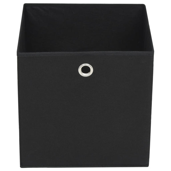 vidaXL Storage Boxes 4 pcs. Non-Woven Fabric 28x28x28 cm Black