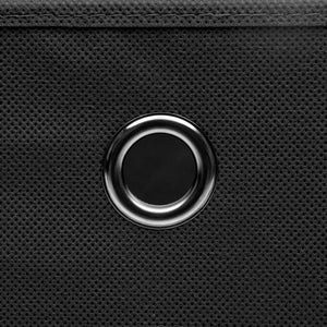 vidaXL Storage Boxes with Lids 10 pcs 28x28x28 cm Black