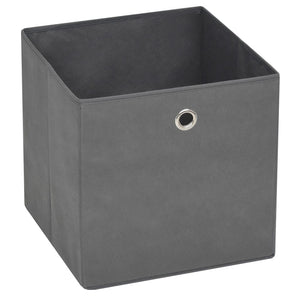 vidaXL Storage Boxes 10 pcs. Non-woven Fabric 28x28x28 cm Grey